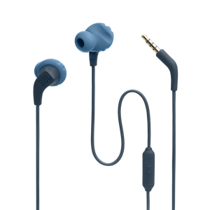 JBL Endurance Run 2 Wired - Blue - Waterproof Wired Sports In-Ear Headphones - Detailshot 4